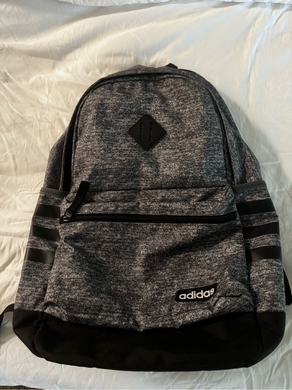 adidas Grey and Black Heathered Everyday Backpack